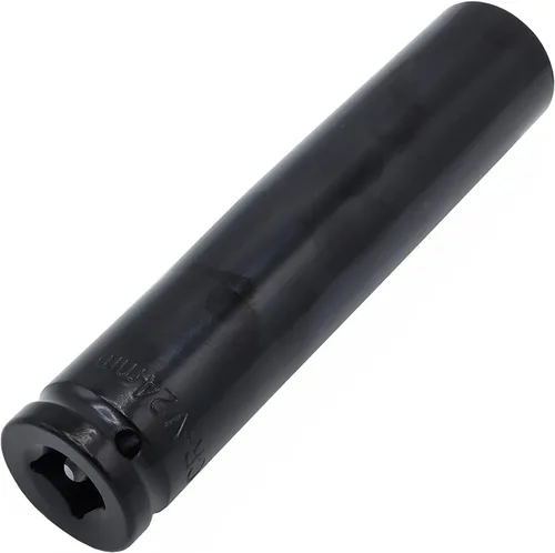 Miniatura 11 de Toma de impacto profundo de 1/2 pulgada por 0.551 in, acero CR-V tratado térmicamente de 6 pulgadas de longitud, tamaño métrico de 6 puntos