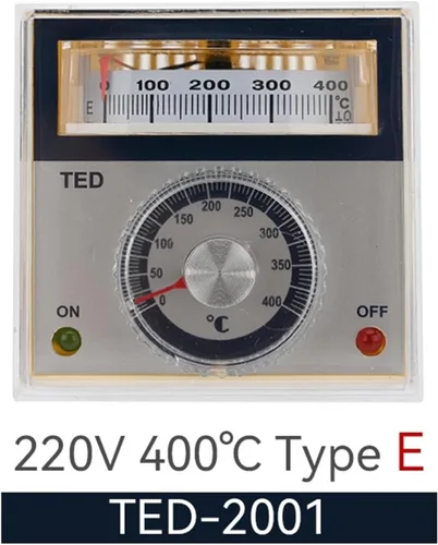 Miniatura 2 de TED-2001 TEL72-9001X Controlador de temperatura K Tipo E Tipo Digital Termostato puntero 400 Celsius 220VCA 2.835* 2.835 in (TED-2001 Tipo E)