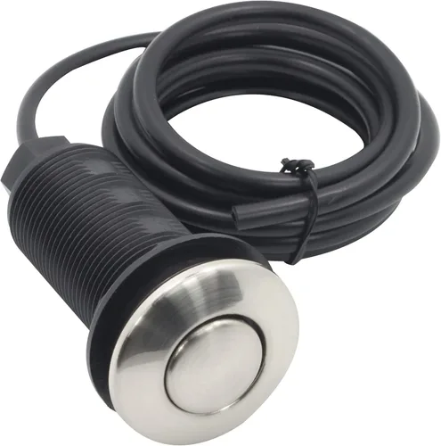 Miniatura 8 de Botón de interruptor activado por aire con manguera de aire, botón blanco superior del fregadero para parte de eliminación de residuos de alimentos