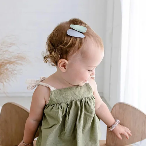 Miniatura 6 de 20 piezas pinzas para el cabello para niña con estampado floral, pinzas para el cabello de niña pequeña antideslizantes envueltas a presión