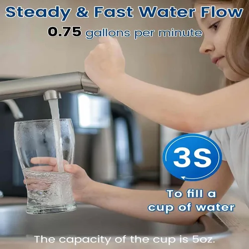Miniatura 7 de Vortopt Filtración debajo del fregadero y encimera de 28000 galones, filtro de agua para fregadero de cocina, sistema de filtro para debajo