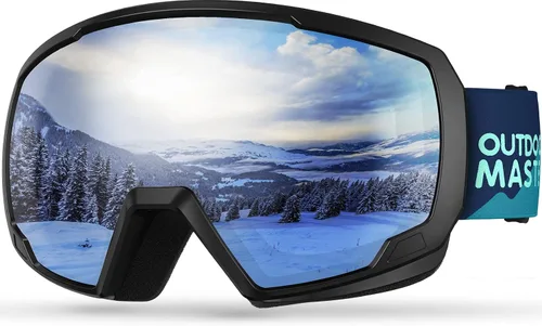 OutdoorMaster - Lentes de esquí para niños, lentes de snowboard para niños, con protección UV, 100 % esférica, para niños y niñas