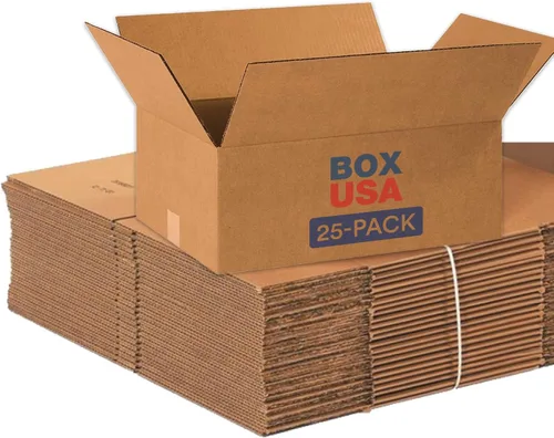 Miniatura 15 de BOX USA Cajas de envío de 16 pulgadas de largo x 10 pulgadas de ancho x 6 pulgadas de alto, paquete de 25 cajas de cartón corrugado medianas