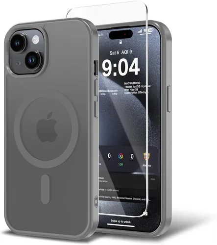 Miniatura 149 de Funda para iPhone 11 con protector de pantalla, compatible con MagSafe, ultra delgada, translúcida, mate, a prueba de golpes, color negro