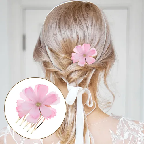 Miniatura 5 de 20 peines pequeños de dientes franceses para el cabello, color plateado y dorado, para cabello fino