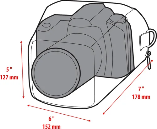 Miniatura 2 de USA GEAR Bolsa compacta para guardar cámara con cobertor para lluvia y correa para hombro