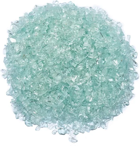 Miniatura 5 de TWINKLING Purpurina de Vidrio Triturado de Alto Brillo, Vidrio Roto, Piedras de Cristal de Fuego para Chimenea, Arte de Resina DIY, Manualidades