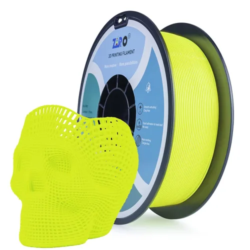 Miniatura 36 de ZIRO Filamento PLA fluorescente de 0.069 pulgadas, luminoso solo por luz UV, filamento de impresora 3D de efecto brillante, carrete de 2.2 libras