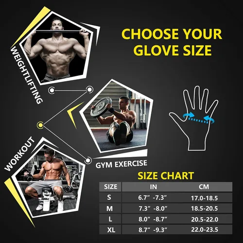Miniatura 6 de ihuan Guantes de entrenamiento para hombres con dedo completo: levantamiento de pesas para hombres, guantes de mano completa para levantamiento