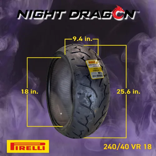 Miniatura 2 de Pirelli Night Dragon 240/40VR18 M/C 79V TL Cruiser - Neumático trasero de motocicleta - tracción y manejo superiores para cruceros de alto