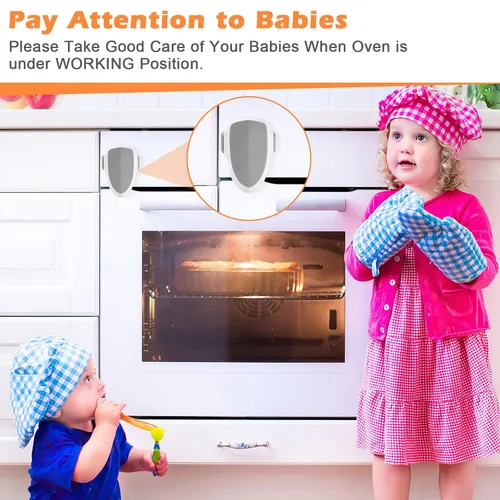Miniatura 7 de 2 cerraduras de puerta para horno, seguridad para niños, horno a prueba de bebés, cerradura frontal para horno a prueba de niños, fácil de instalar