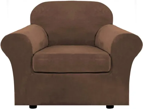 Miniatura 49 de H.VERSAILTEX - Funda elástica para sofá de 3 piezas, de suave terciopelo afelpado, para sofá biplaza con 2 cojines de hasta 72 pulgadas de ancho, se