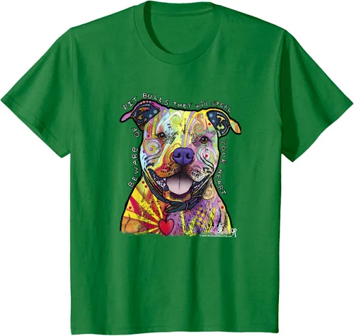 Miniatura 45 de Beware Of Pit Bulls, Dean Russo Pitbull Original - Camiseta para amantes de los perros, Negro