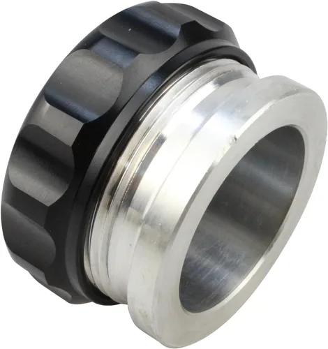 Miniatura 2 de OD 2"/50.8mm Aleación de aluminio Tapa de combustible Soldadura en el cuello de relleno Tapa del tanque de aceite Negro, soldadura en el cuello
