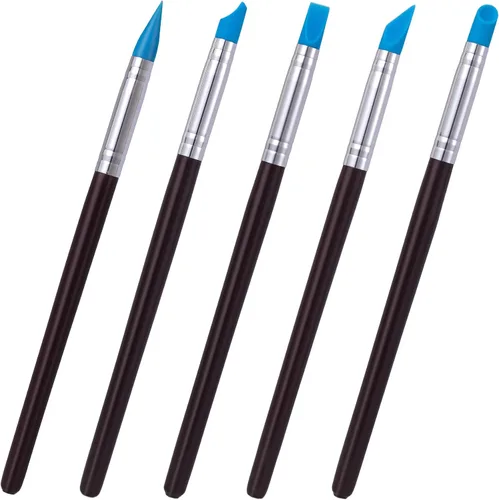 SmallCat 5 pinceles de pintura de silicona, herramientas flexibles para tallar arcilla, herramientas profesionales de escultura para manualidades,