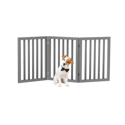 Miniatura 6 de PETMAKER - Puerta plegable para mascotas para interiores, 4 paneles para escaleras o puertas, valla independiente para mascotas de 73 x 24 pulgadas