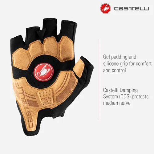 Miniatura 3 de Castelli Guantes Rosso Corsa Pro V para hombre para ciclismo de carretera y grava l