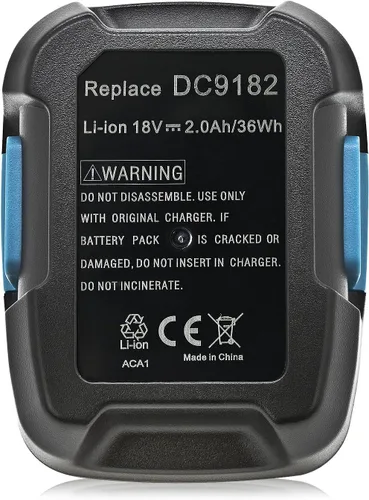 Miniatura 3 de ExpertPower Paquete de 2 baterías de repuesto para De-Walt DC9182, DC9181, DC9180, 18V XRP iones de litio para todas las herramientas Dewalt de 18