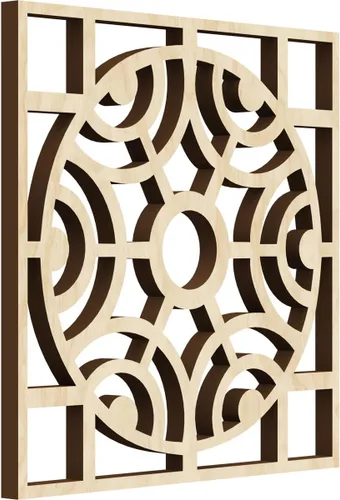 Miniatura 14 de Walton Paneles de pared decorativos de madera con calado, pequeños, 11 3/8 pulgadas de ancho x 11 3/8 pulgadas de alto x 1/4 pulgadas de alto, nogal