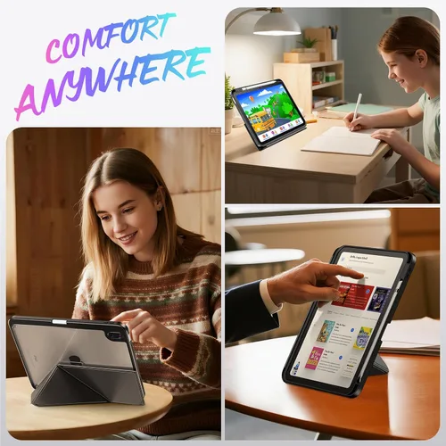 Miniatura 8 de INFILAND Funda para iPad (A16) 11ª generación de 11 pulgadas 2025/10ª generación de 10.9 pulgadas 2022, soporte multiángulo, cubierta magnética