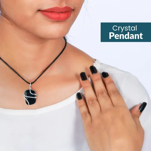 Miniatura 21 de PYOR Collar con colgante curativo de Reiki de cristal, gemas de buena suerte, prosperidad, riqueza, piedras preciosas naturales, collares de buena