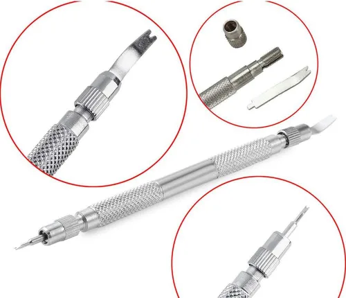 Miniatura 5 de Kit de herramientas de reparación de reloj de 5 piezas de barra de resorte para reemplazo de correa de reloj y juego de herramientas de pines