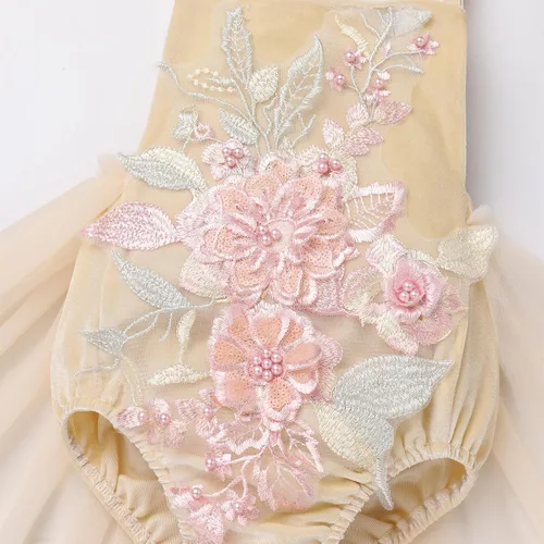 Miniatura 5 de ODASDO Conjunto de ropa de 2 piezas para bebé niña para primer cumpleaños con encaje y tutú de tul con diadema, conjunto de ropa de 2 piezas