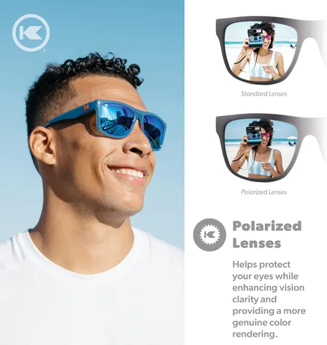 Miniatura 6 de Knockaround Torrey Pines - Gafas de sol polarizadas para hombres y mujeres, protección UV400 Victoria Lap / Moonshine