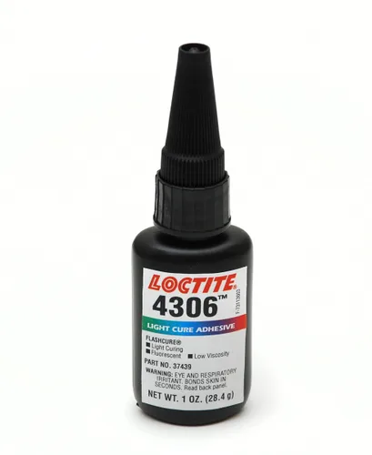 Loctite 487909 4306 Adhesivo instantáneo Flashcure Light Cure, botella de 0.7 onzas líquidas