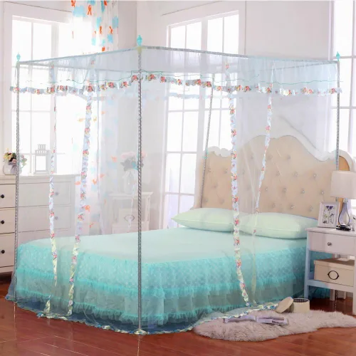 Miniatura 2 de Cortinas de Dosel para Cama Individual - Dosel de 4 Esquinas para Camas, Dosel de Cama para Niñas y Adultos, Decoración de Dormitorio