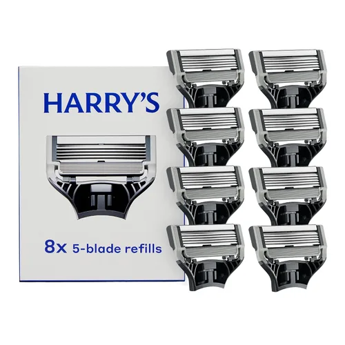 Miniatura 3 de Harrys hojas de afeitar (1 paquete de 4 unidades) en funda de viaje duradera con bisagras, impermeable.