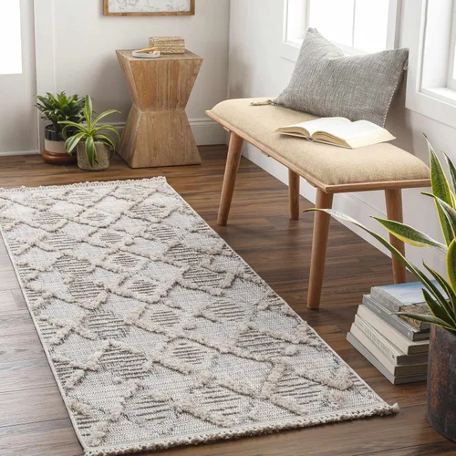 Miniatura 23 de Hauteloom Aria - Alfombra para sala de estar y dormitorio, con borde geométrico de medallón de diamante, envejecida, bohemio, transicional, tribal