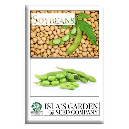 Semillas de soja (Glycine max) – Más de 25 semillas sin OMG y reliquias de Isla's Garden Seeds, frijoles comestibles nutritivos para cultivo