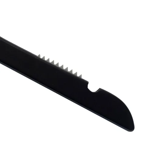 Miniatura 6 de NAHANCO Percha de madera para camisas, 17 pulgadas, color negro brillante con gancho cromado (paquete de 100)
