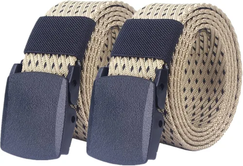 Miniatura 9 de Cinturones para hombres trenzados, cinturones para hombres y mujeres, de lona de nailon, transpirable, militar, de liberación rápida, cinturón
