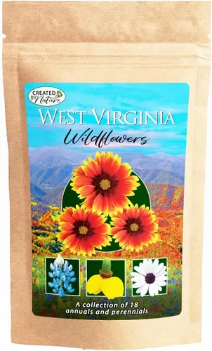 Mezcla de semillas de flores silvestres de West Virginia, cubre 325 pies cuadrados, 18 variedades de flores, más de 35,000 semillas, Created By
