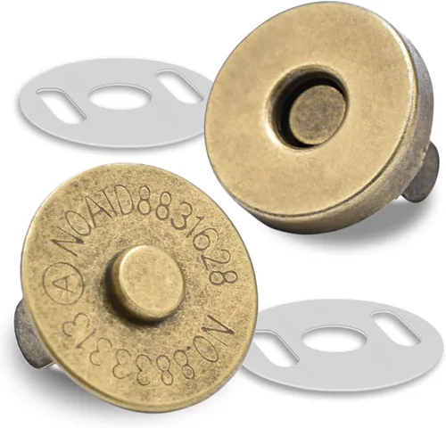 Miniatura 10 de CooBigo 24 juegos de broches magnéticos para cierres de bolso de 14 mm, kit de repuesto de broches magnéticos para bolsos y bolsos de mano, ropa