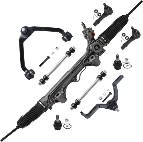 Miniatura 386 de Detroit Axle - Kit de brazos de control de extremo delantero de 8 piezas para Dodge Dakota 00-04, Durango 00-03, 4 brazos de control superior e