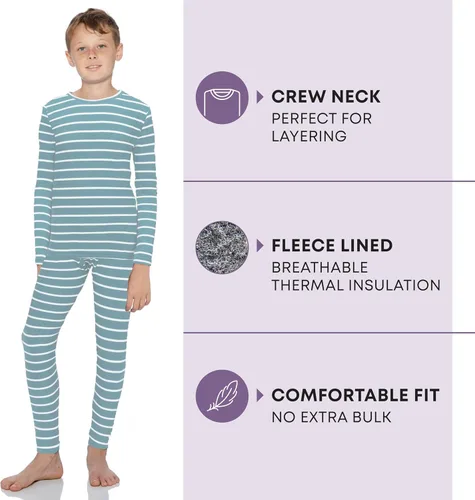 Miniatura 106 de Rocky Ropa interior térmica para niños, ropa interior larga para niños, capa base para clima frío/esquí