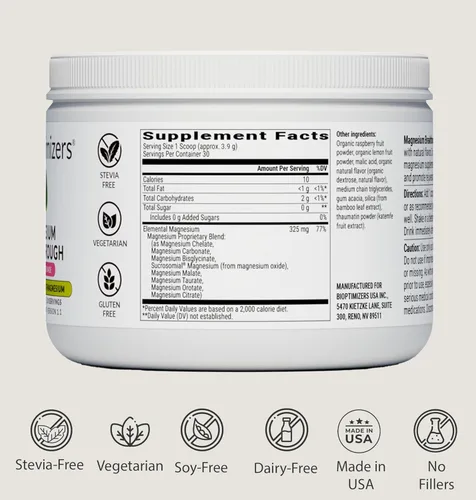Miniatura 9 de BIOptimizers Magnesio Breakthrough Drink - 8 formas de magnesio, electrolitos, salud del sueño, estrés, recuperación muscular, apoyo cardíaco