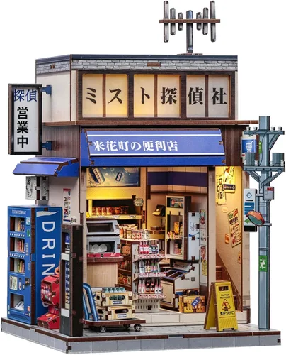 Miniatura 10 de Kit de Rincón de Libros, Kits de Casa en Miniatura DIY para Adultos y Adolescentes, Casa de Muñecas Pequeña Booknook Casa de Jardín Estantería
