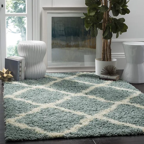 Miniatura 39 de Safavieh - Dallas Shag Collection SGD257A - Alfombra de área con diseño de enrejado de 10 x 14 pies