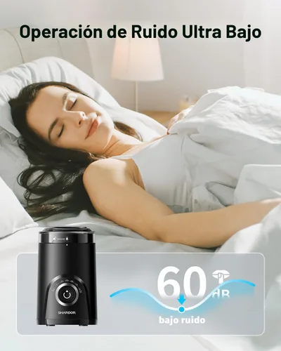 Miniatura 7 de SHARDOR Molinillo de café eléctrico, 2.47 oz de gran capacidad, molinillo de especias con perilla de sincronización visual para moler preciso, Negro
