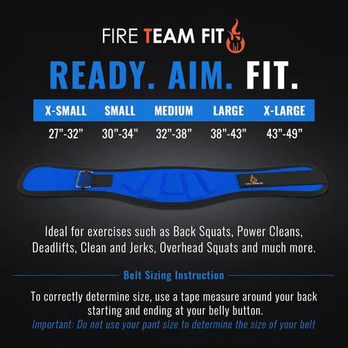 Miniatura 3 de Cinturón para levantamiento de pesas Fire Team Fit, para hombres y mujeres, de 6 pulgadas, soporte de espalda para fisicoculturismo y fitness, ideal