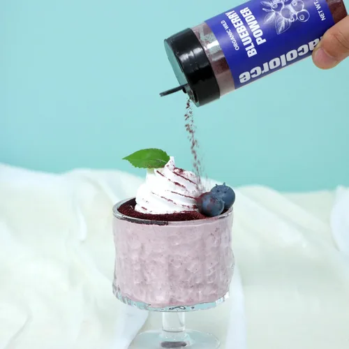 Miniatura 6 de Polvo natural de arándano liofilizado, 100% bayas puras con antioxidantes y vitaminas, sin azúcar añadido, sin gluten, vegano sin OMG, para hornear