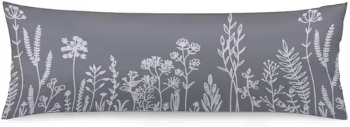 Miniatura 17 de Funda de almohada corporal a rayas blancas y negras, fundas de almohada a rayas blancas y negras, funda de almohada larga moderna con cremallera