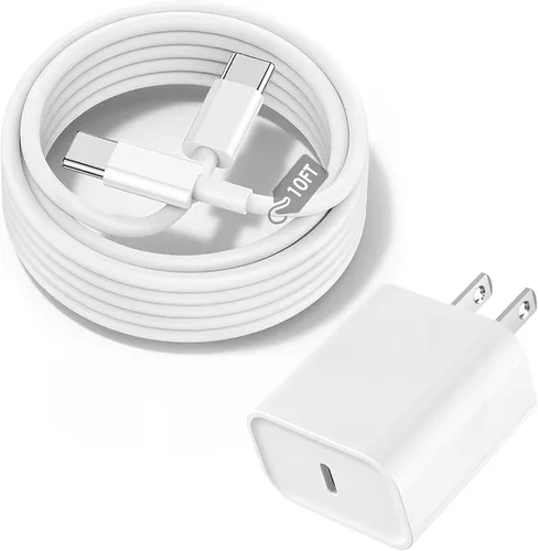 Miniatura 13 de Cargador rápido para iPhone de 10 pies, paquete de 3 unidades extra largo [certificado Apple MFi] Cargador de iPhone de carga rápida USB C a