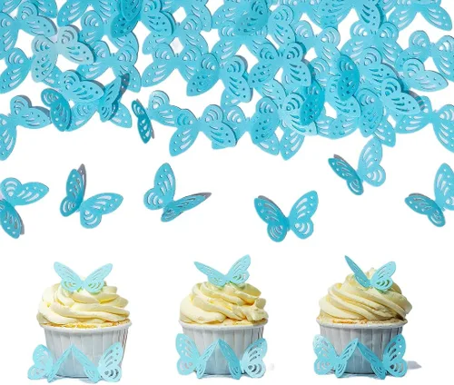 Miniatura 8 de Flores comestibles, hojas comestibles y mariposas comestibles blancas, papel de oblea, decoración de cupcakes para decorar papel de arroz