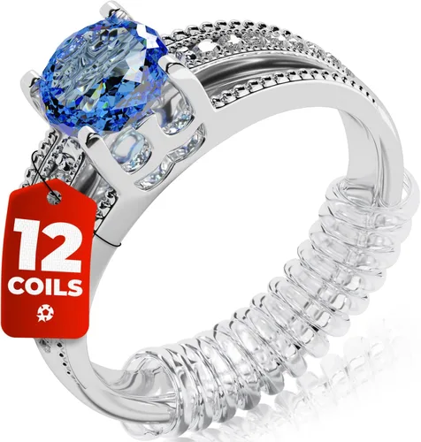 Miniatura 9 de Ajustadores de Tamaño de Anillo para Anillos Sueltos - 8 Ajustadores de Anillo de Fácil Enganche y 6 Ajustadores de Bobina - Protectores de Anillo