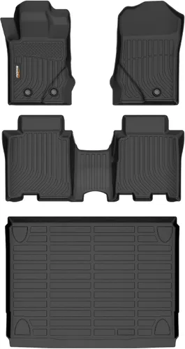 Miniatura 84 de Alfombrillas de TPE para Toyota Highlander 2014-2019 7 y 8 asientos, protección para todo tipo de clima, forros de piso de automóvil resistentes